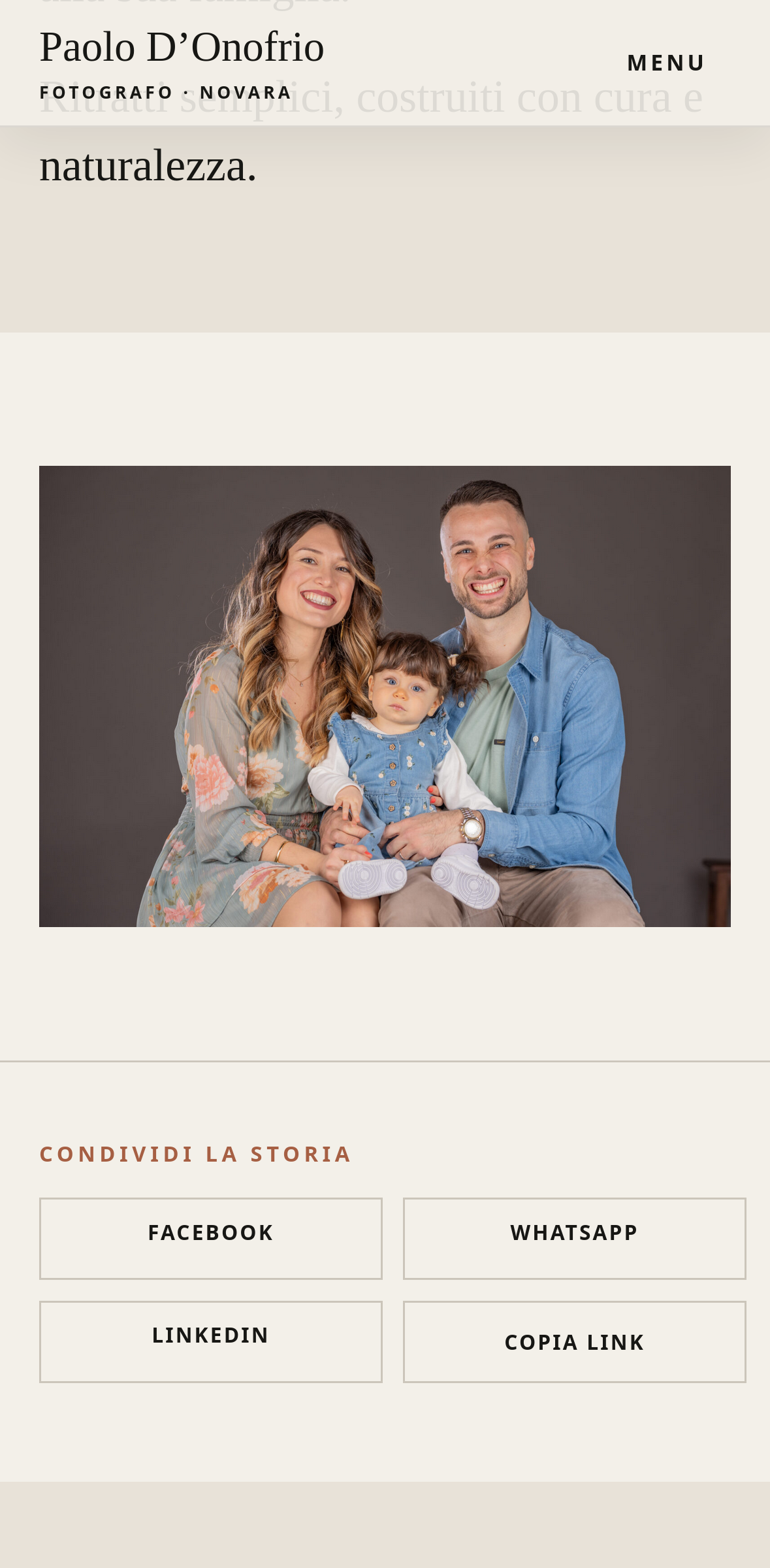 Story pubblicata con i controlli di condivisione social
