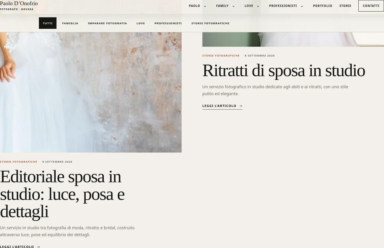 Story pubblicata sul sito di Paolo D'Onofrio