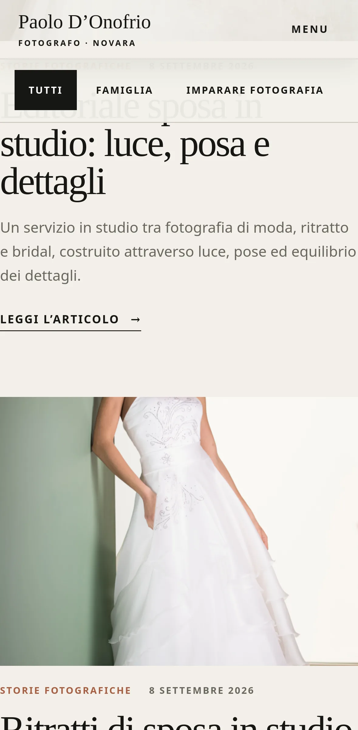 Story pubblicata sul sito di Paolo D'Onofrio
